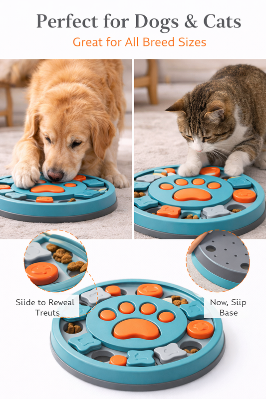 Interactive Dog Puzzle Toy – Slow Feeder IQ Training Toy for Dogs & Cats