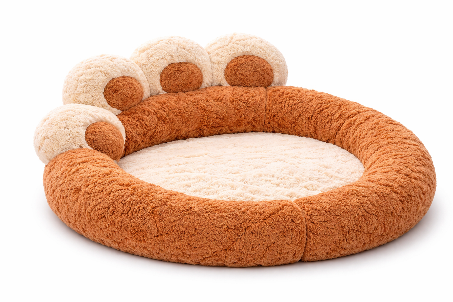 Bear Paw Shaped Pet Bed – Soft Fluffy Sofa Bed for Dogs & Cats