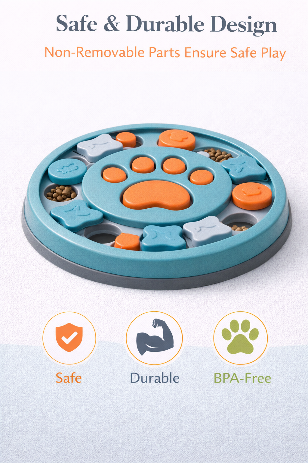 Interactive Dog Puzzle Toy – Slow Feeder IQ Training Toy for Dogs & Cats