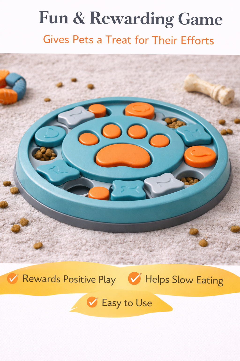Interactive Dog Puzzle Toy – Slow Feeder IQ Training Toy for Dogs & Cats