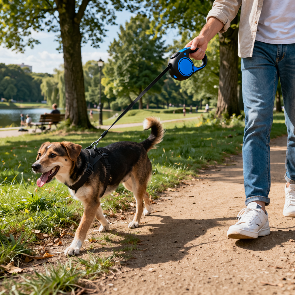 Retractable Dog Walking Lead – Heavy Duty Extendable Leash 5m / 8m