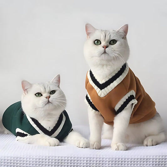 Winter Dog & Cat Sweater – Soft Pullover Vest for Small Dogs & Kittens